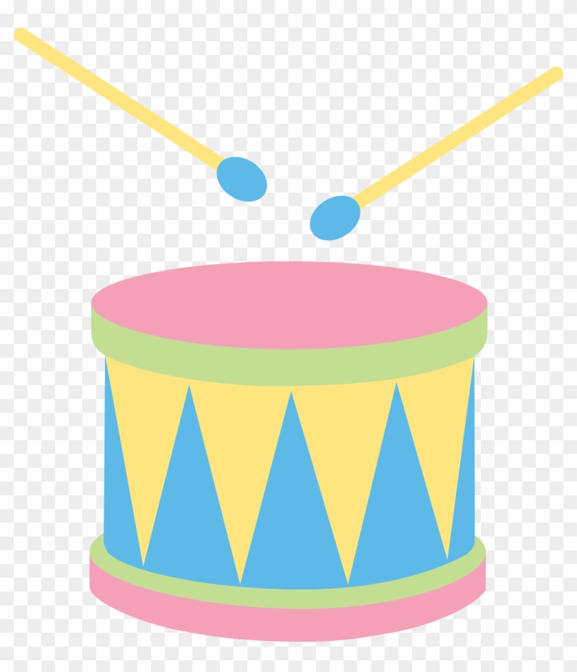 Pastel Colored Drum - Cute Drum Clipart #314314