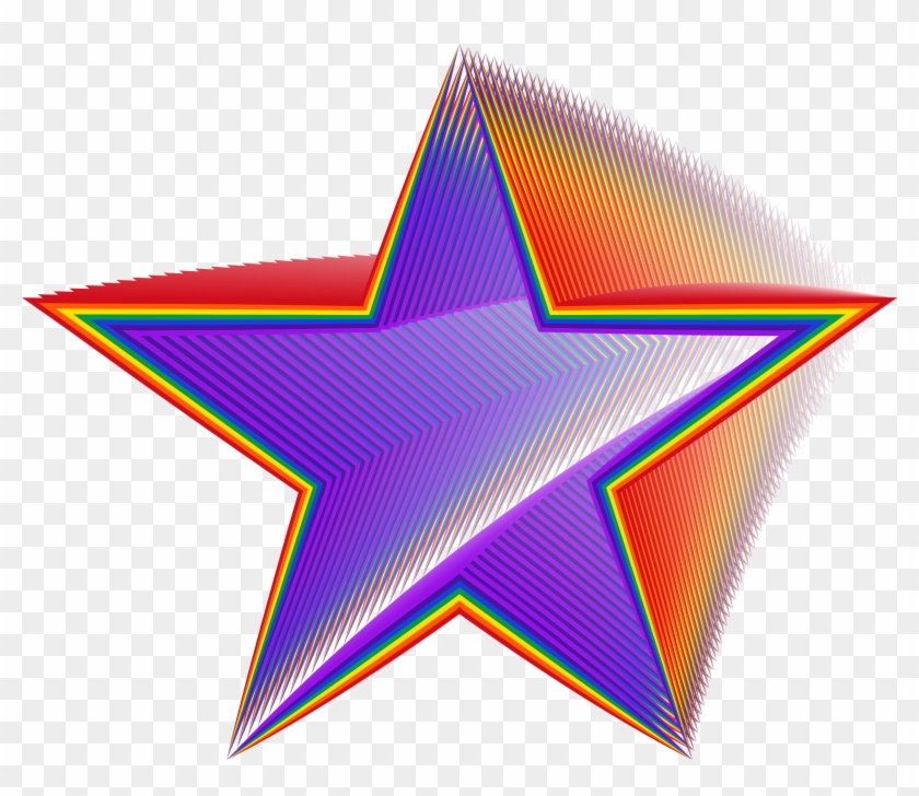 Of Phase Rainbow Star - Transparent Background Multicolored Star Png #314322