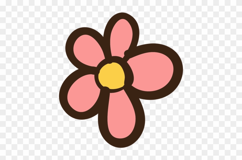 Simple Flower Hippie Doodle Transparent Png - Transparency #314336