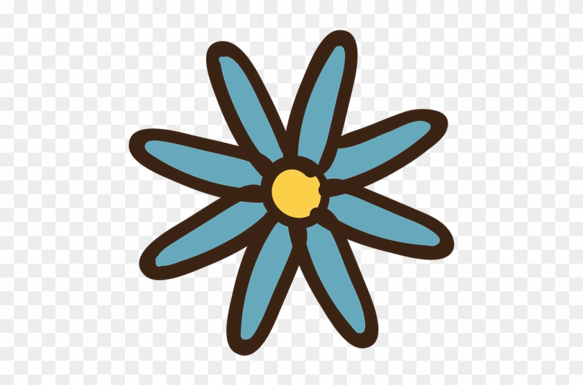 Flower Colored Doodle Transparent Png - Color #314344