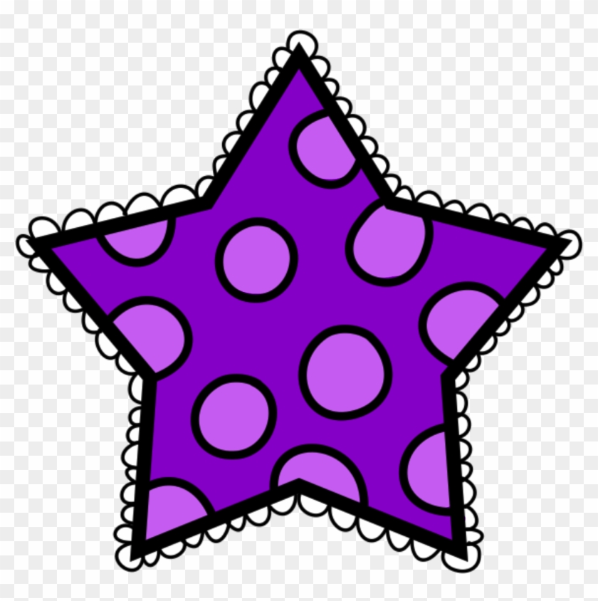 Star Clipart Polka Dot - Pink Polka Dot Star #314346