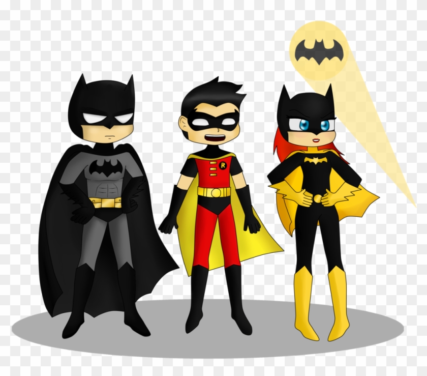 Batgirl Nightwing Batman Robin Batwoman - Chibi Batman And Robin And Batgirl #314411