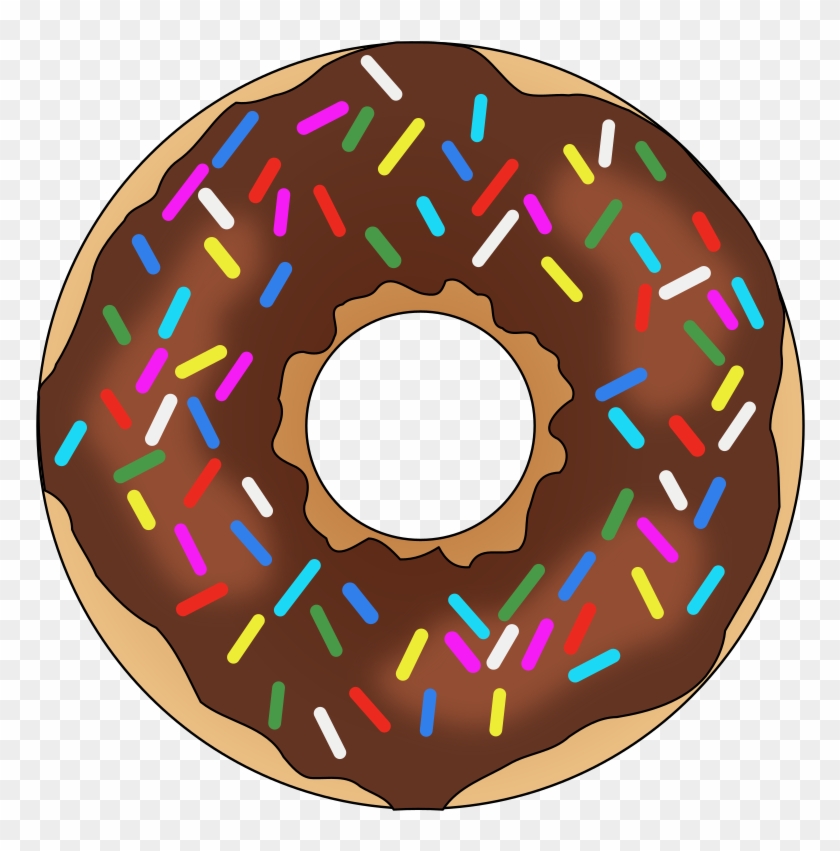 Onlinelabels Clip Art - Sprinkle Chocolate Donut 2.25" Large Magnet #314524