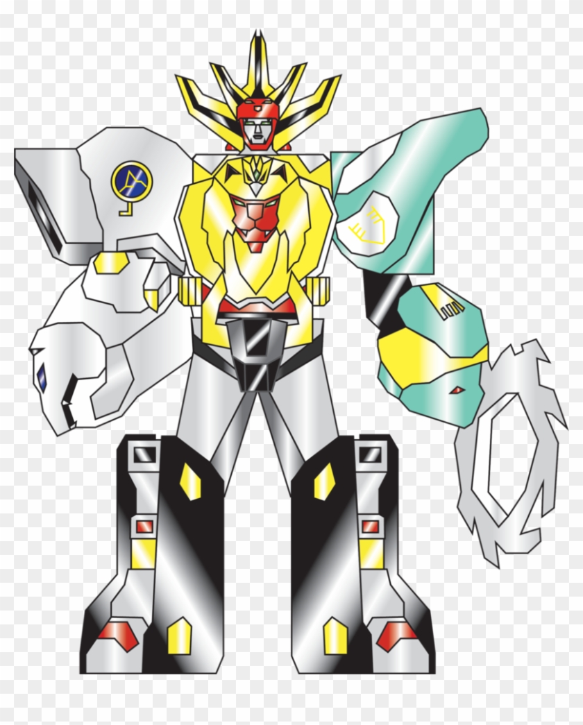 Wild Force Megazord Clutcher Knuckle Mode By Nobird27 - Powerrangerswildforce Zords Drawings #314550