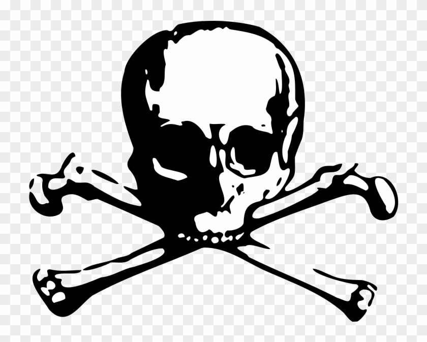 Crossbones Vector - Skull And Bones Sticker #314621