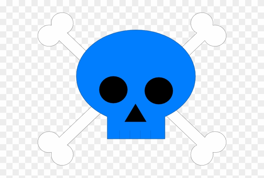 Blue Pirate Skull Clip Art At Clker - Blue Skull Clipart #314730