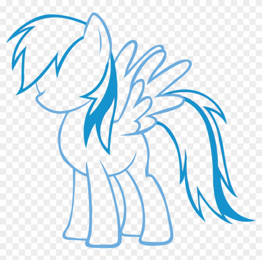 Anime Girl Body Outline Free Download Clip Art Free - My Little Pony Rainbow Dash #314781