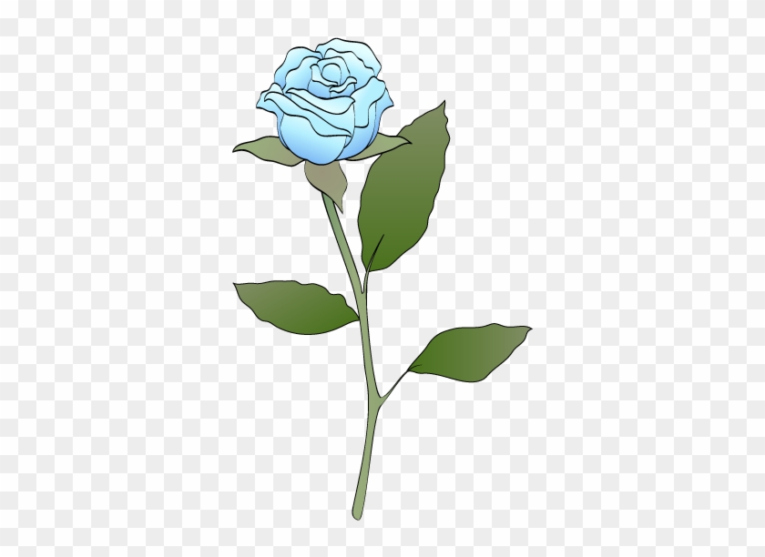 Blue Rose Clipart Stem - Pink Rose Clip Art #314839