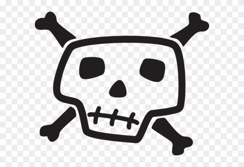 Clip Art - Skull And Bones Drawing #314899