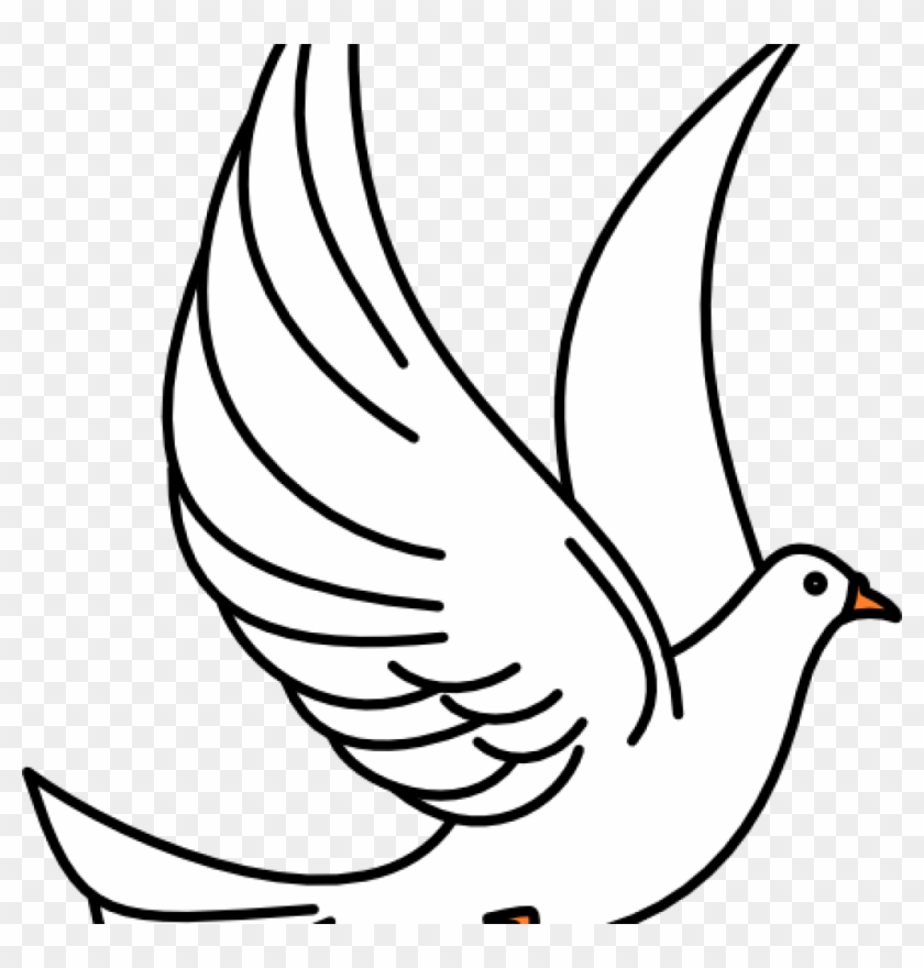 Dove Images Clip Art Flying Dove Clip Art Free Vector - Bird Clipart Black And White #314948