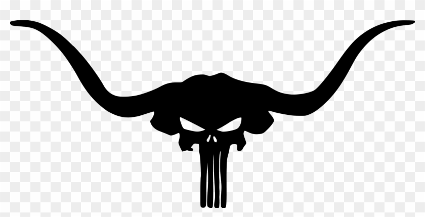 Longhorn-punisher File Size - Punisher Skull With Longhorn #315017