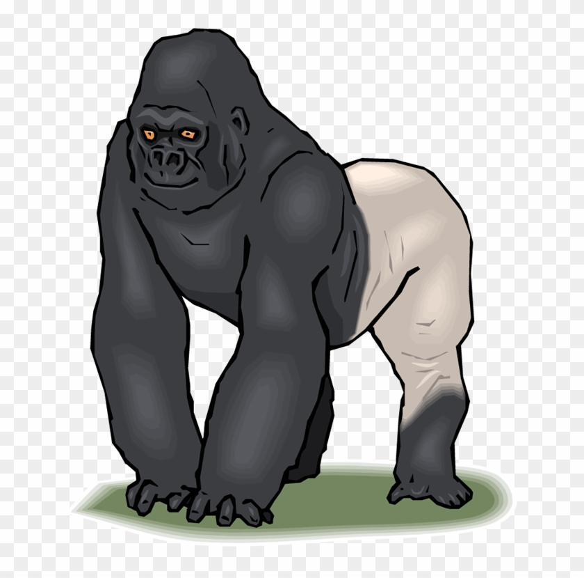 Clipart Stylist And Luxury Gorilla Clipart Free Black - Silverback Gorilla Clip Art #315034