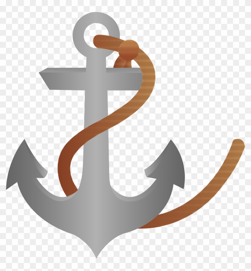 Ship Anchor With Rope - Anchor Clipart Png #315093