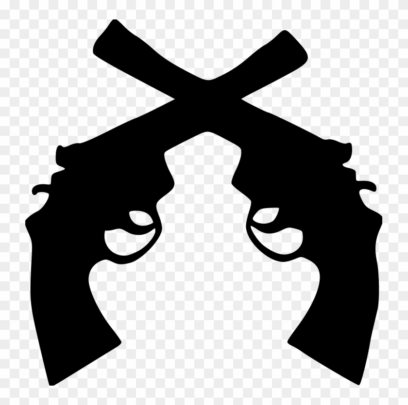 Crossed Pistols Silhouette Png #315175