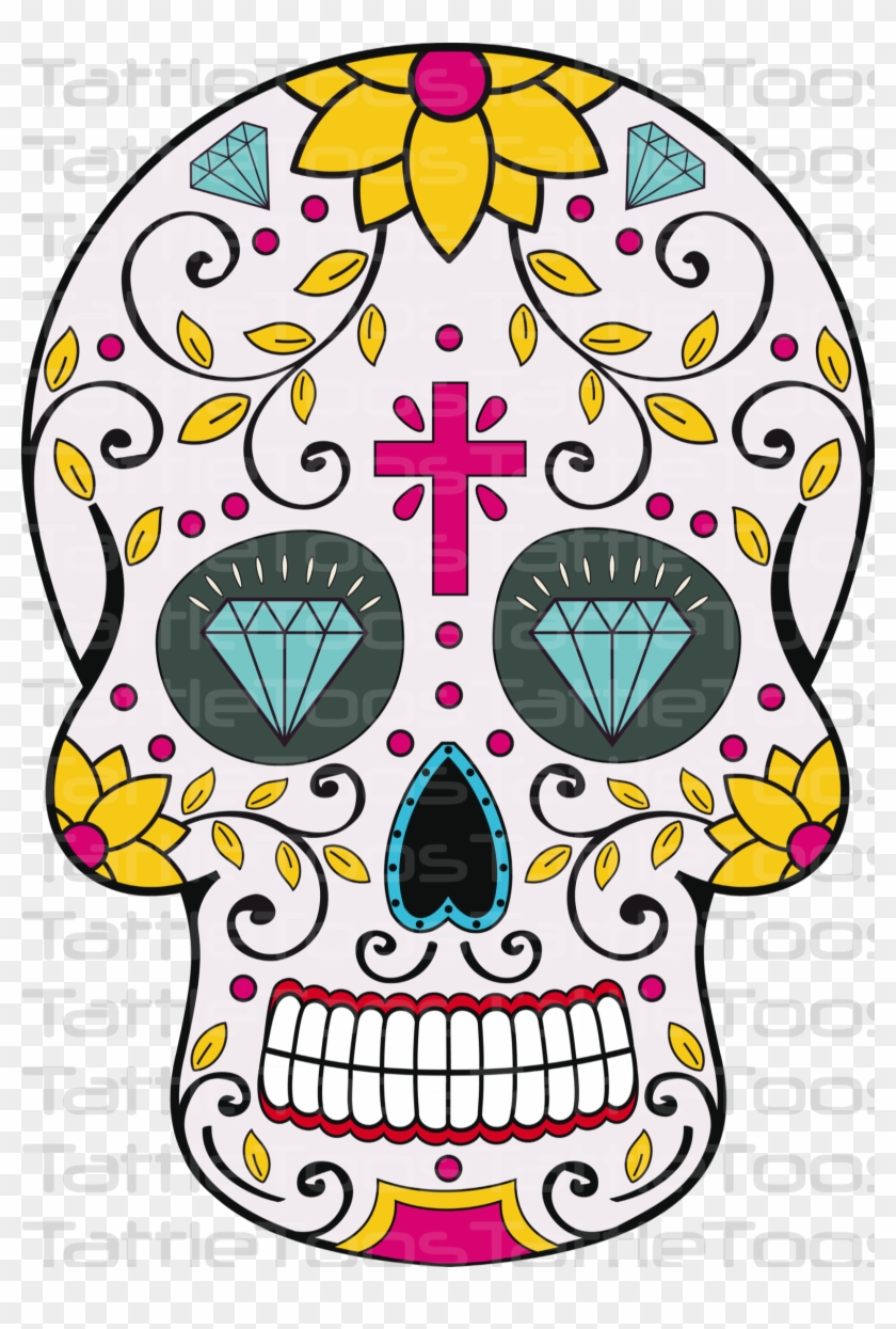 Halloween Skull Makeupgirl Skullmexican - Prettypicturegiftsco Day Of The Dead Retractable Id #315192