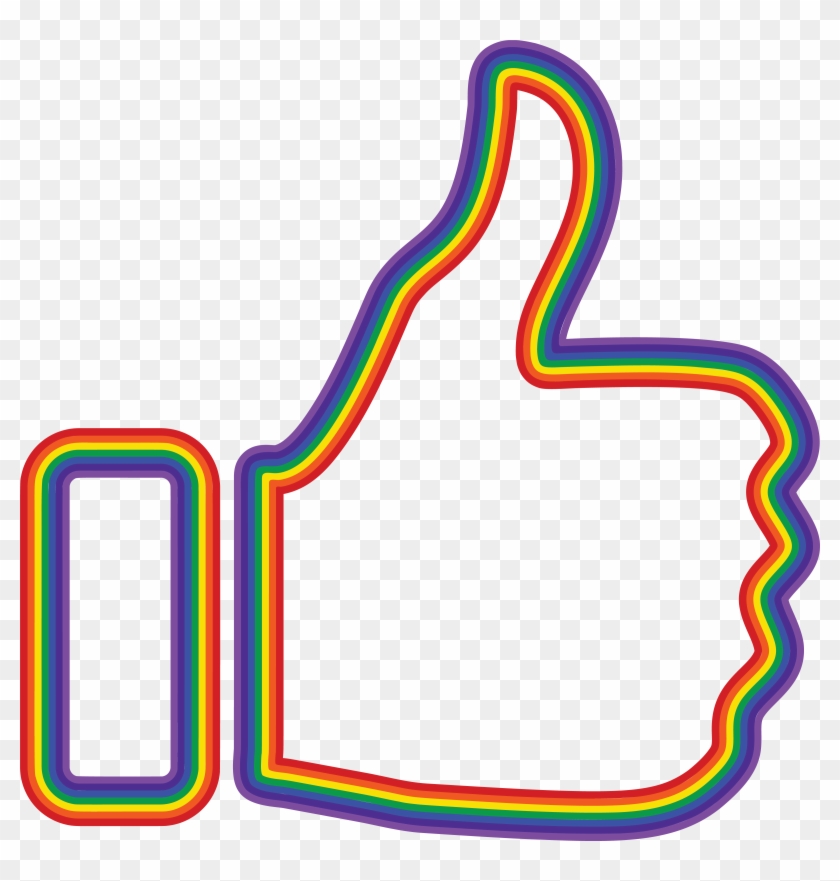 Eps Svg Free Clipart Of A Rainbow Thumbs Up Free Transparent Png Clipart Images Download