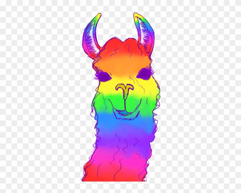 Llama Clipart Rainbow - Doom #315317