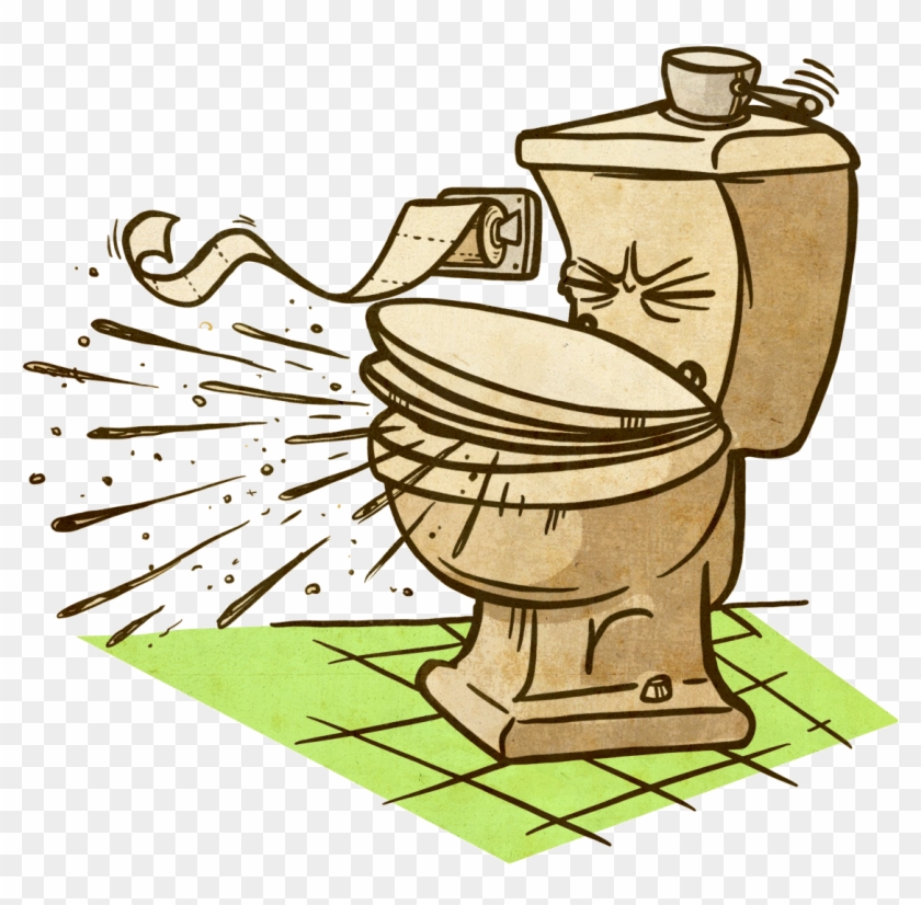 #6 A Toilet Flush Is Like A Sneeze That Sends Aerosolized - Dirty Toilet Clipart Png #315342