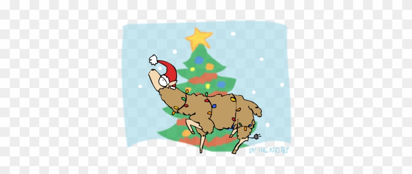 Yampuff 118 19 Christmas Llama Animation Doodle By - Christmas Llama #315368