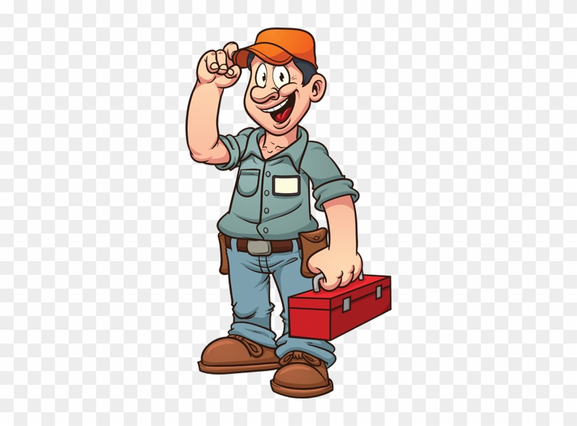 Toilet Clipart Maintenance Man - Cartoon Handyman #315375