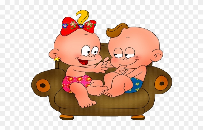 Funny Baby Boy And Girl Playing Clip Art Images - Baby #315445
