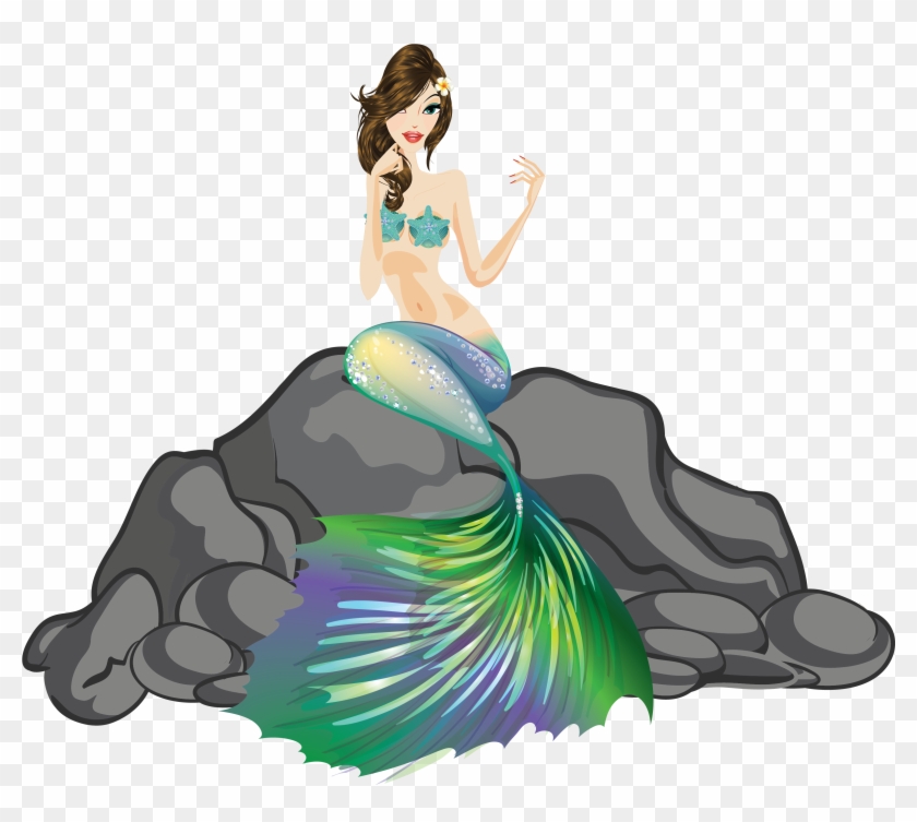 Mermaid Clip Art And Digital Paper, Fantasy Mermaid - Greeting Card #315500