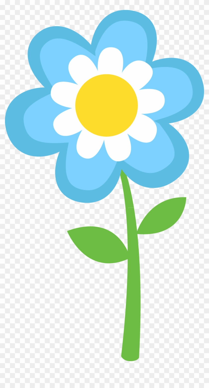 Photo Shared On Meowchat - Flor Azul Desenho Png #315553