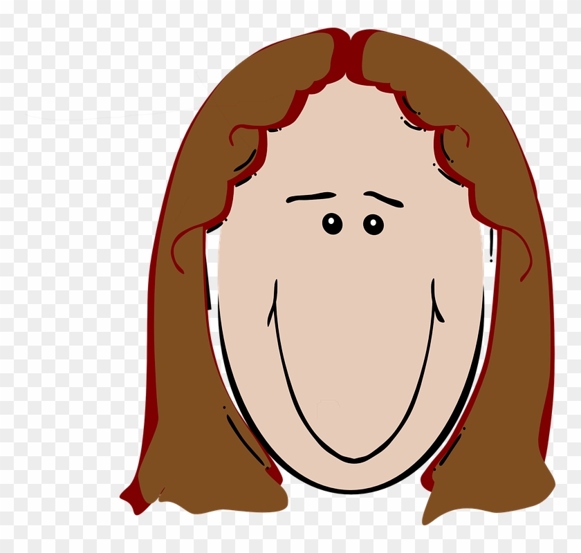 Elf Head Cliparts 9, - Cartoon Clip Woman Face With Brown Hair #315586