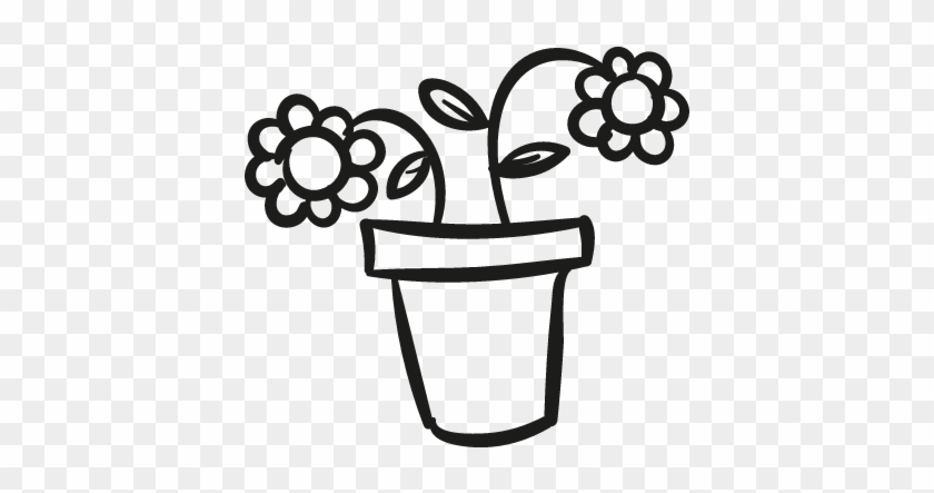 Flower Pot Free Vectors Logos Icons And Photos S - Flower In A Pot Outline #315643