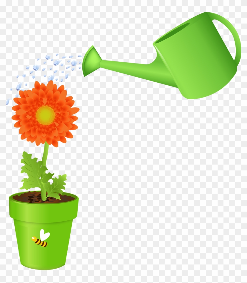 Flowerpot Clip Art - Watering Can Clipart Png #315647