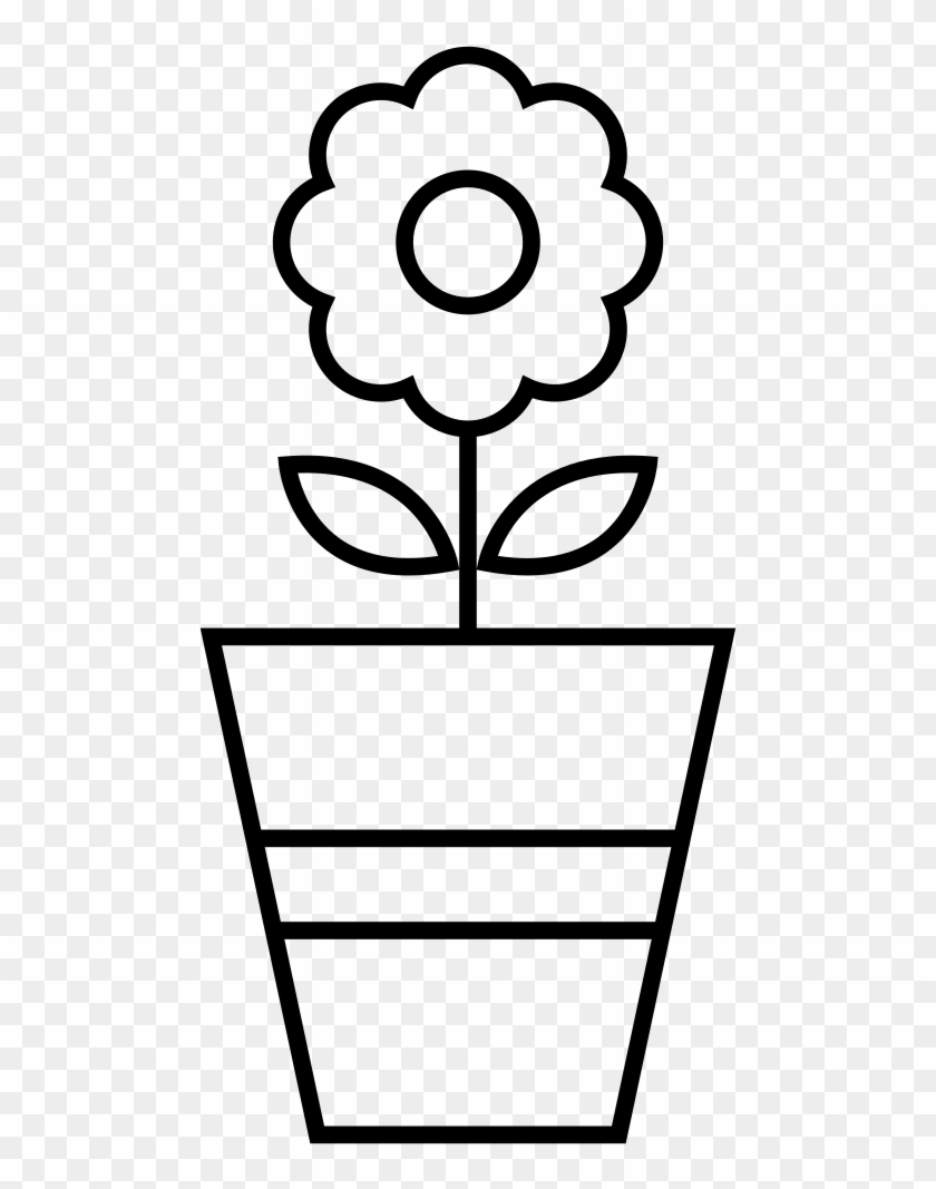 Flower Pot Coloring Page - Vaso De Flor Para Colorir #315673