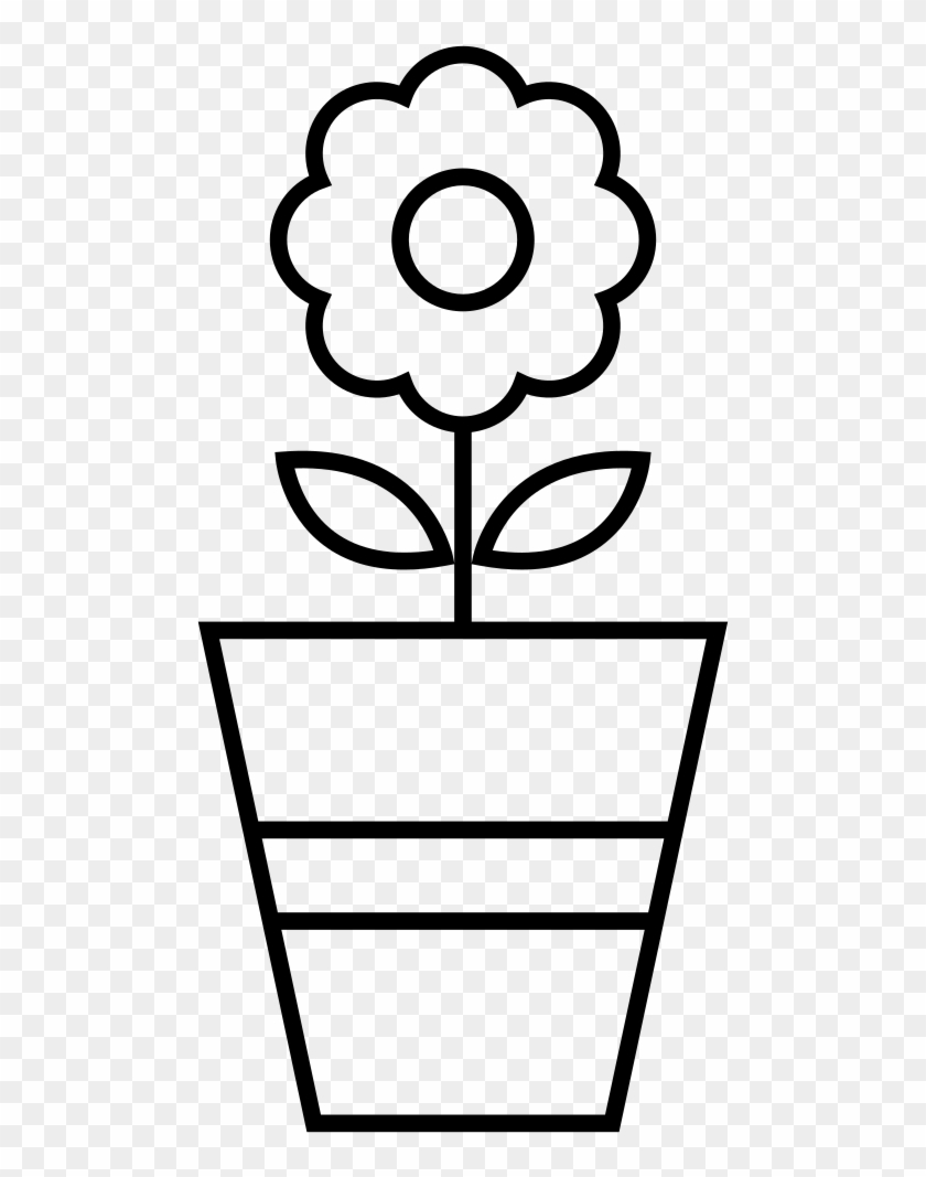 flower-pot-coloring-page-vaso-de-flor-para-colorir-free-transparent