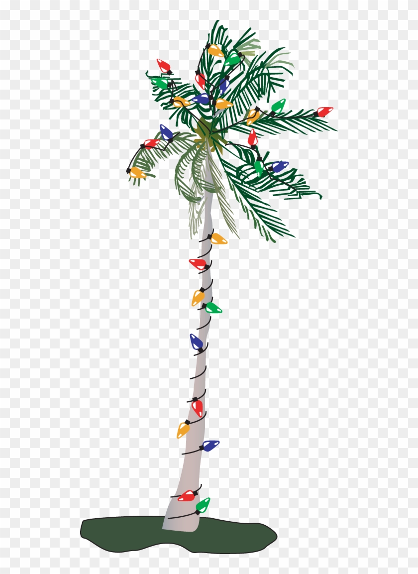 Palm Tree Clip - Christmas Palm Tree Clip Art Transparent #315746