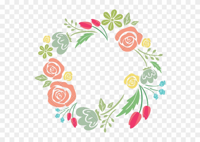 Flower Photography Graphic Design - Flower Border Design Circle #315859