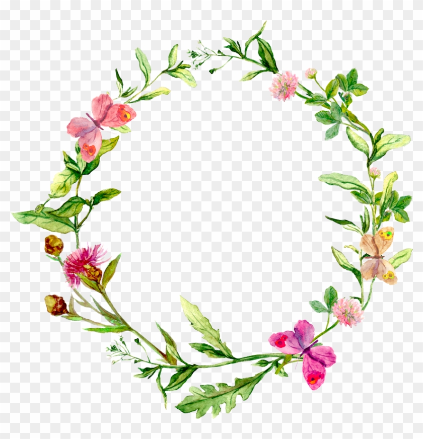 Download Frame Floral Png - Circle Of Flowers Transparent - Free Transparent PNG Clipart Images Download