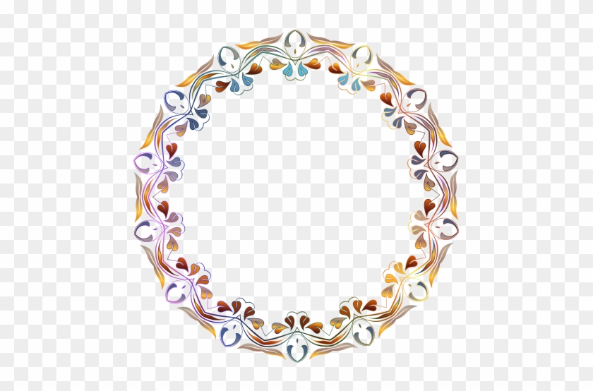 Flower Border Frame Png Image - Circulos Decorativos Para Tarjetas Png #315896