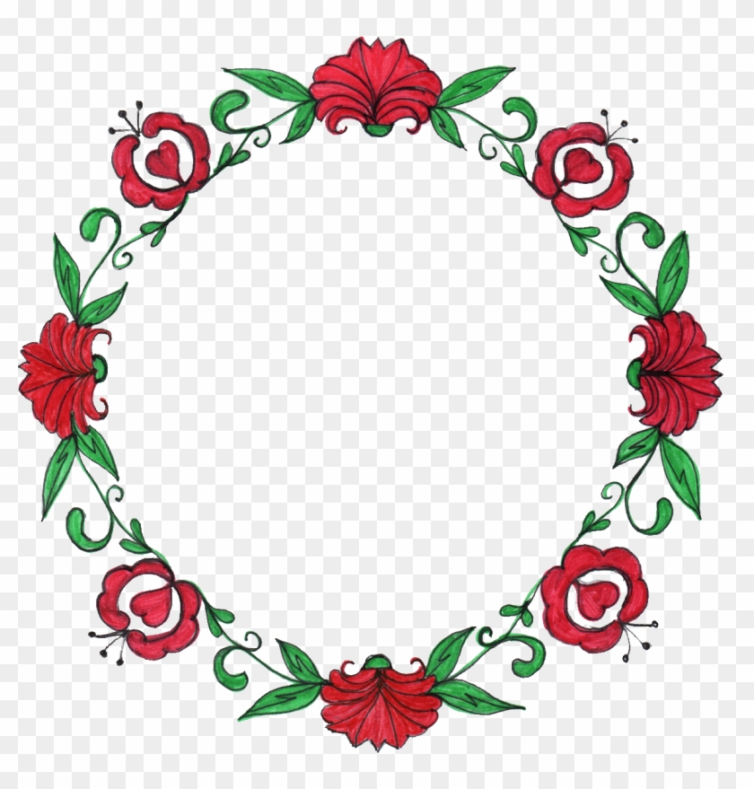 8 Circle Flower Drawing Frame - Flower Circle Border Transparent #315898