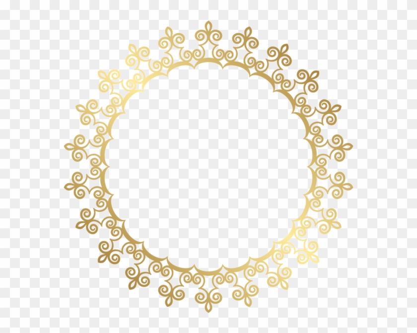 Round Gold Border Frame Transparent - Gold Circle Frame Png #315944