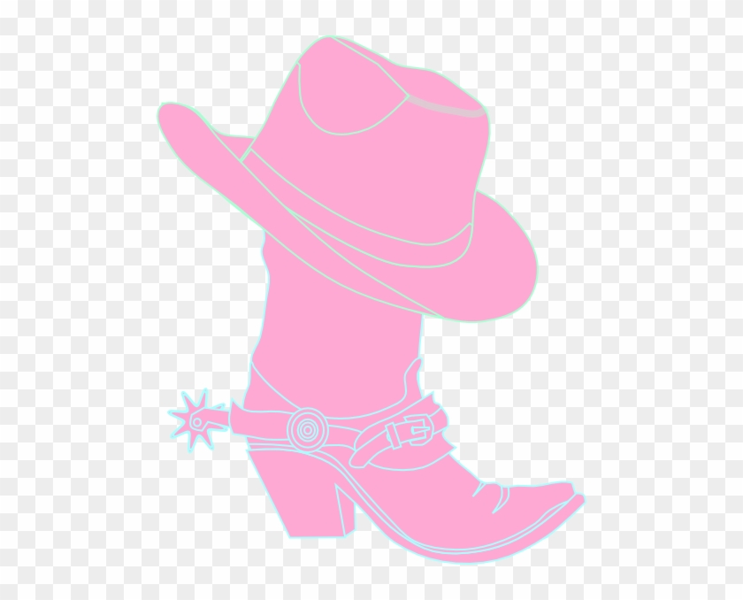 Cowgirl Hat Clipart - Cowgirl Boot And Hat #315994