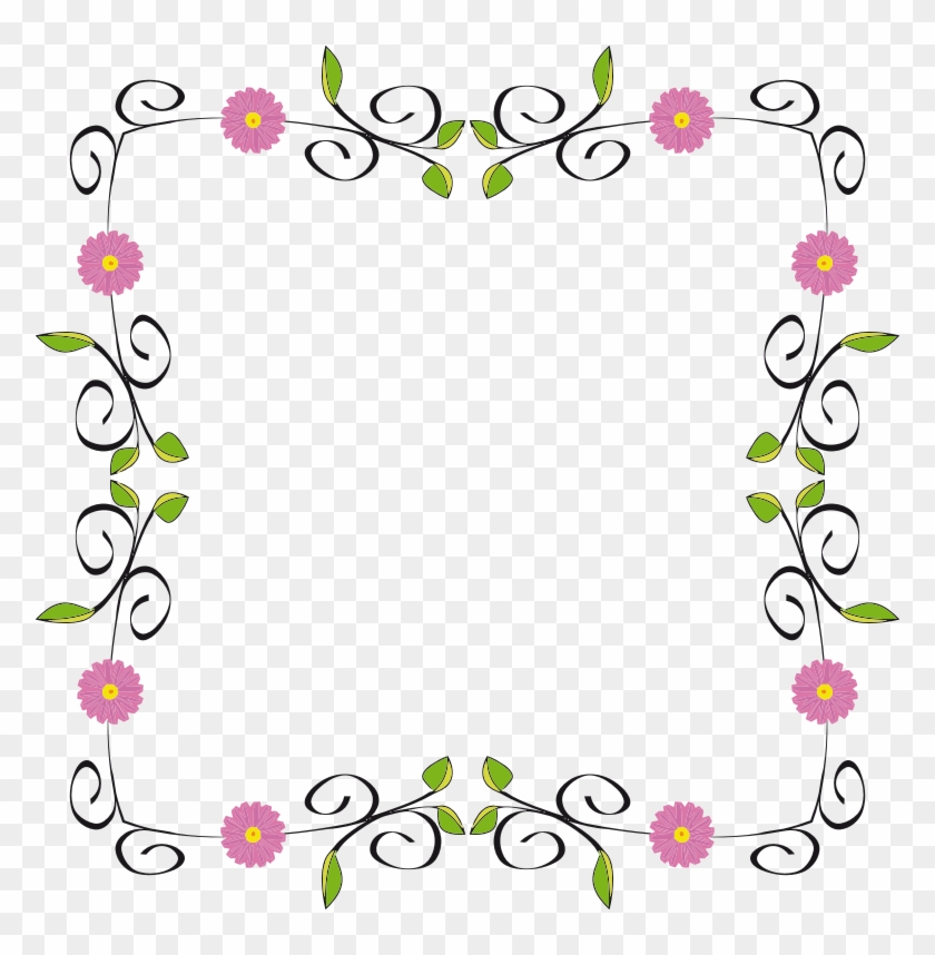 Medium Image - Floral Border Png #316023