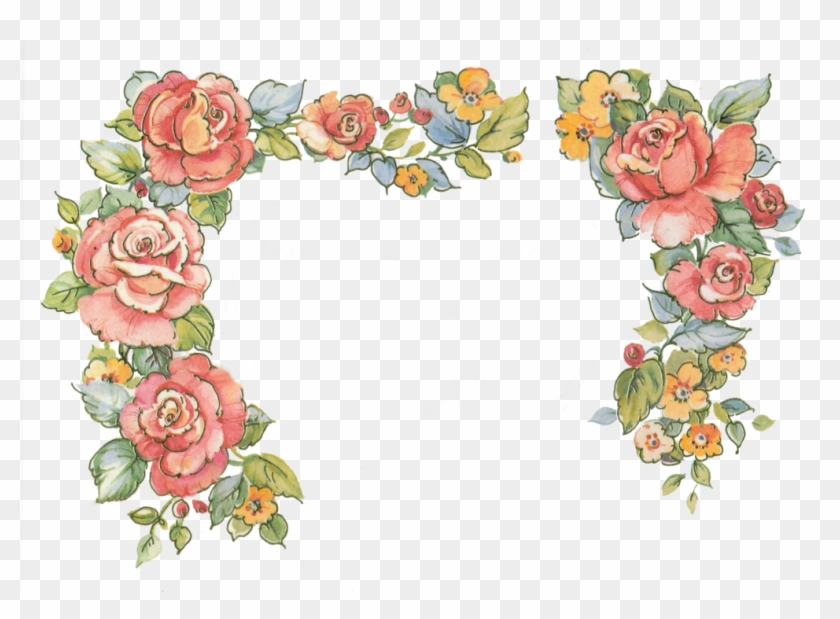 Rose Border Clipart Png - Flower Border Tumblr Transparent #316146