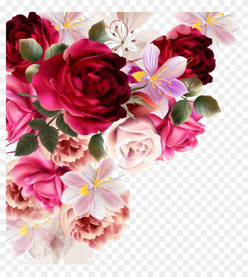 Flower Bouquet Rose Drawing - Beautiful Flower Flower Background #316170