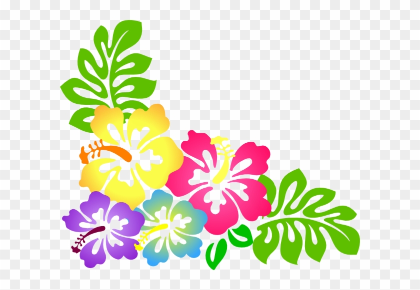 Hibiscus3 Clip Art At Clker - Clip Art Hawaiian Flower #316201
