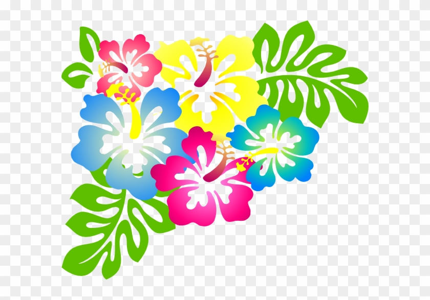 Hibiscus2 Clip Art At Clker Com Vector Clip Art Online, - Flores Hawaianas #316234