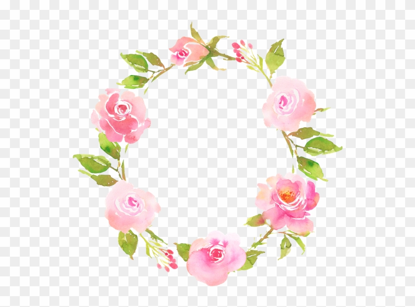 Flower Bohemian Wreath With Roses - Pink Rose Wreath Png #316285