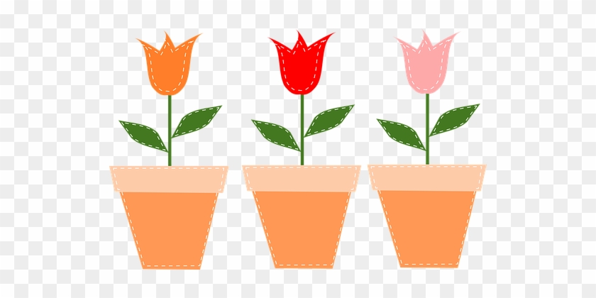 Flower Pots Pots Tulips Flowers Pot Tulip - Mothers Day Banner Png #316336