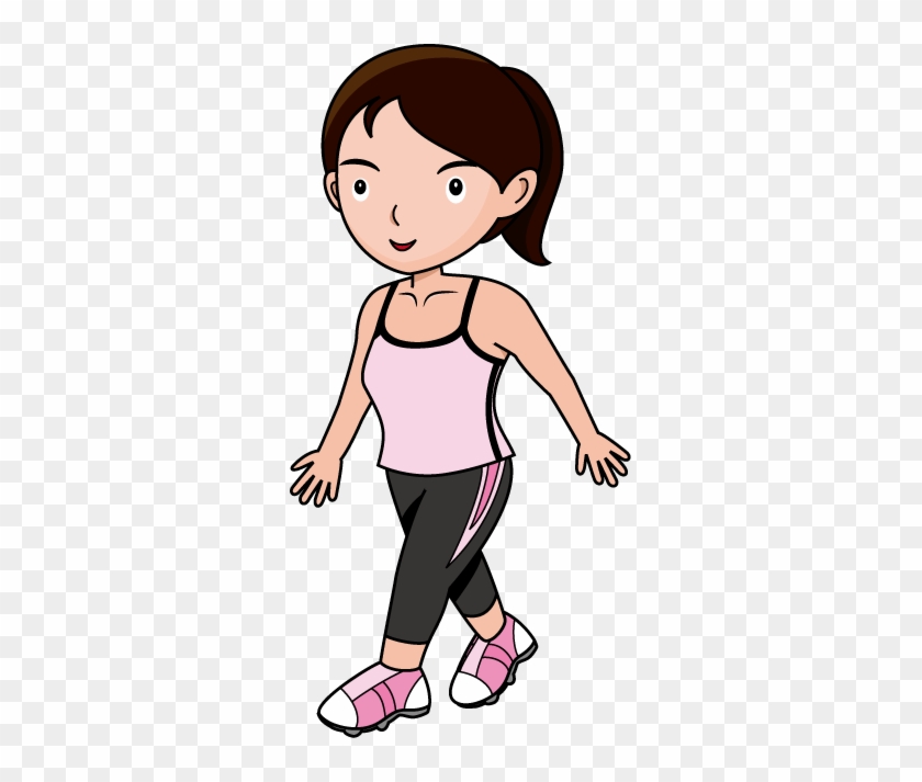 Moving Walking Exercise Clipart Kid - Woman Walking Clipart Transparent #316379