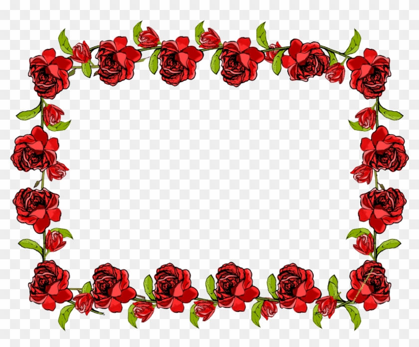 Red Flower Frame Png Transparent - Flower Frame Transparent Background #316456