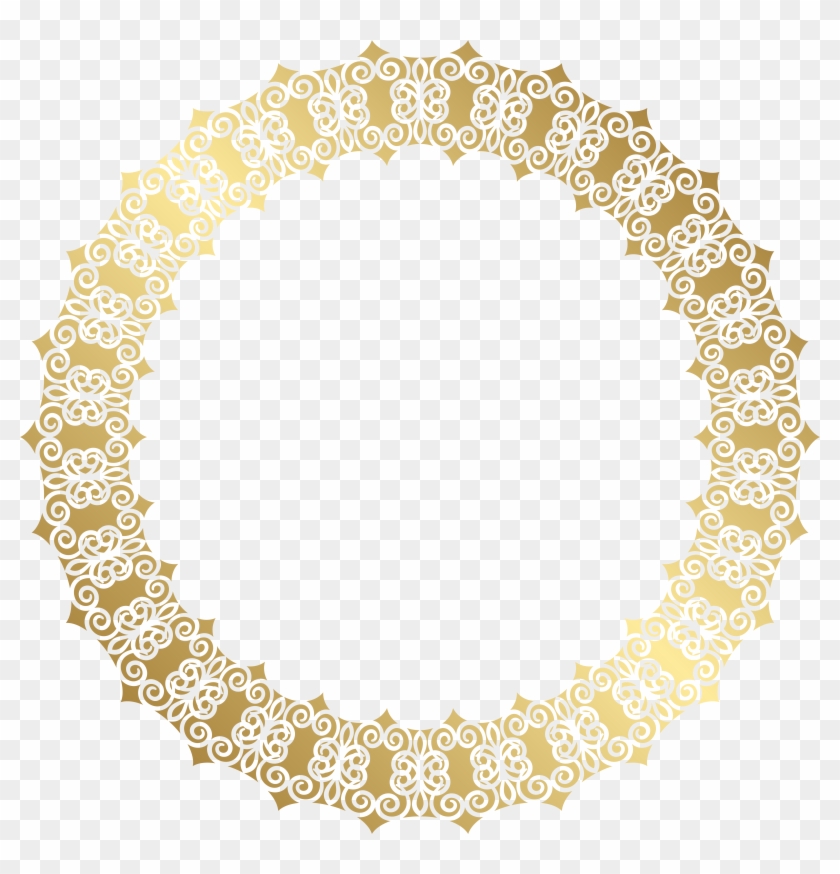 Round Gold Border Transparent Clip Art Image - Round Gold Border Transparent Clip Art Image #316567