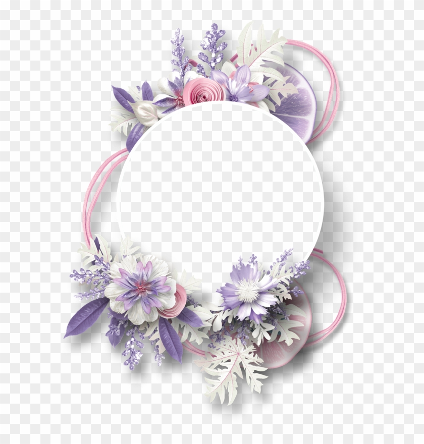 061ed113 - Floral Circular Border Png #316583